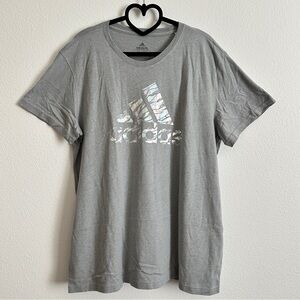 Adidas Gray Iridescent Camo Logo The Go To Performance T-Shirt Size XXL